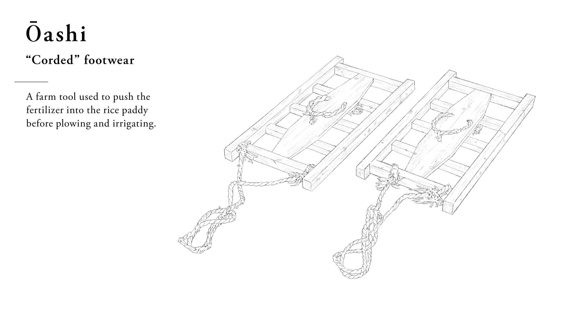 “Corded”footwear Ōashi
