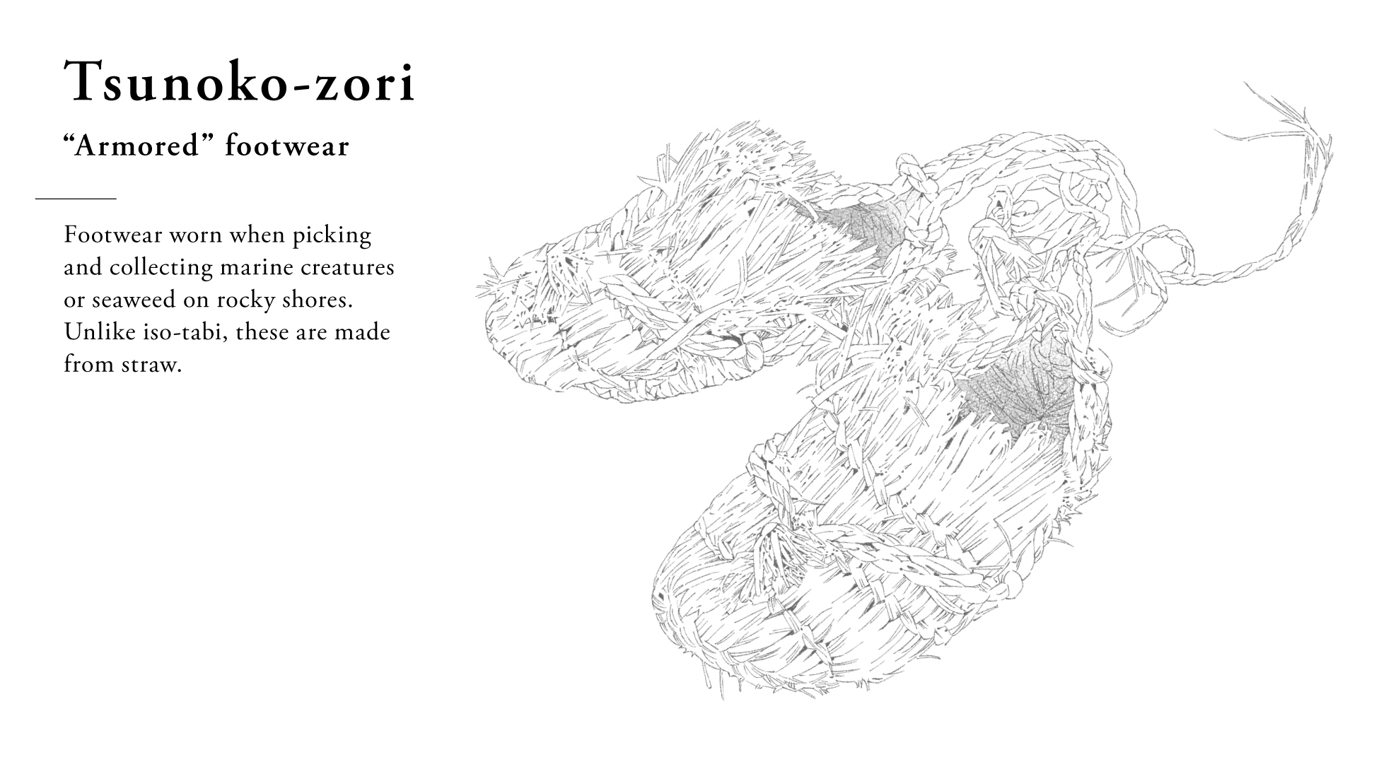 “Armored”footwear Tsunoko-zori